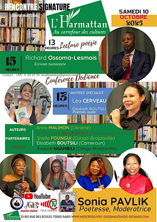RENCONTRE SIGNATURE L'HARMATTAN auteur Ossoma-Lesmois 8ème édition
