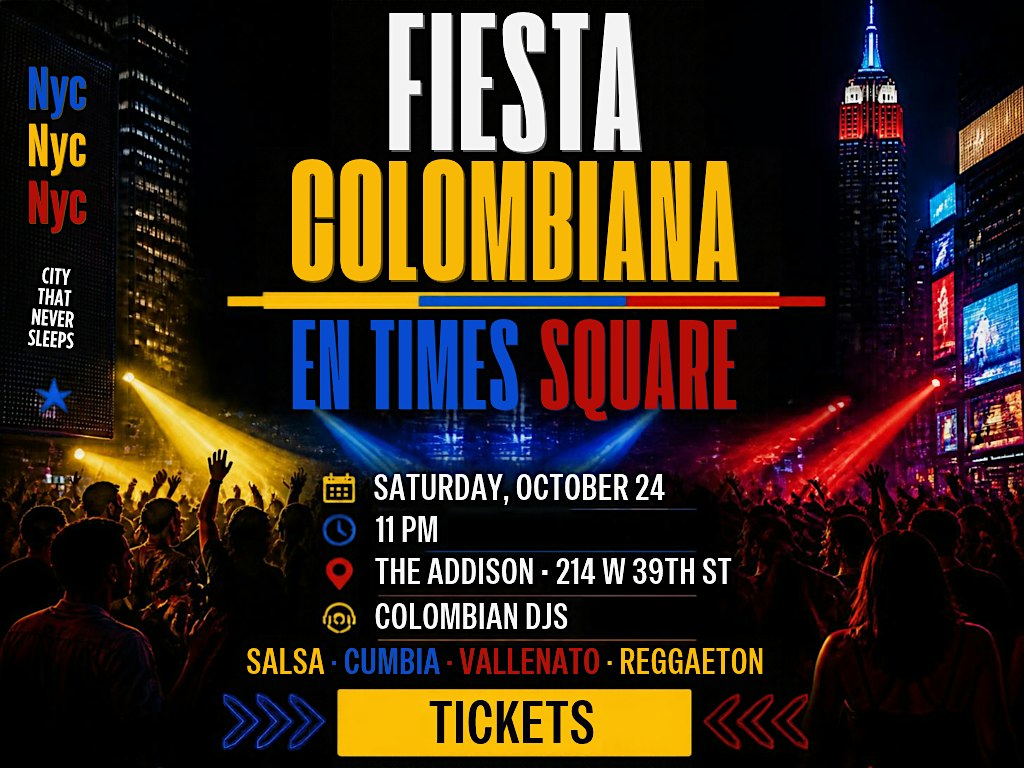Fiesta Colombiana en Times Square | Colombian Party at The Addison NYC