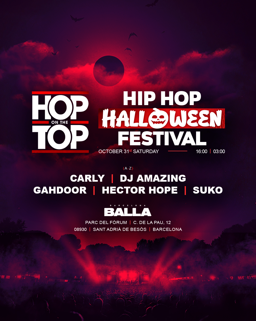 Hop on The Top Open Air Halloween [Balla Barcelona Festival]