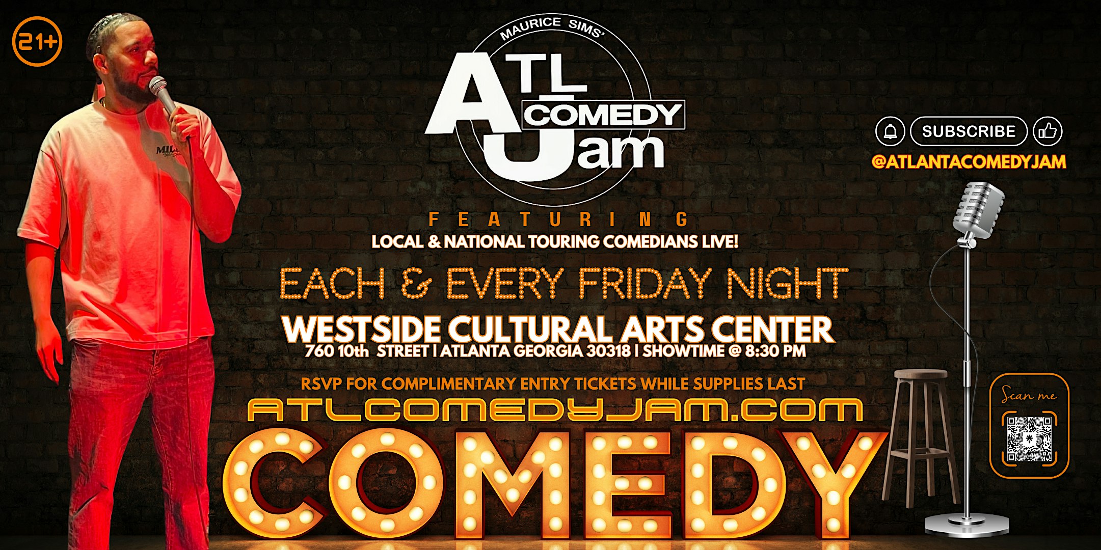 The Funniest Comedy Show Ever this Friday @ Westside Cultural Arts Center