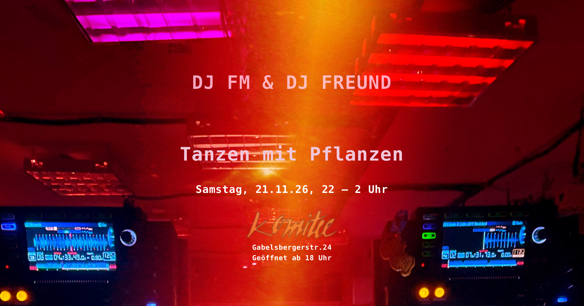 Tanzen mit Pflanzen: DJ FM & DJ FREUND im Komitee