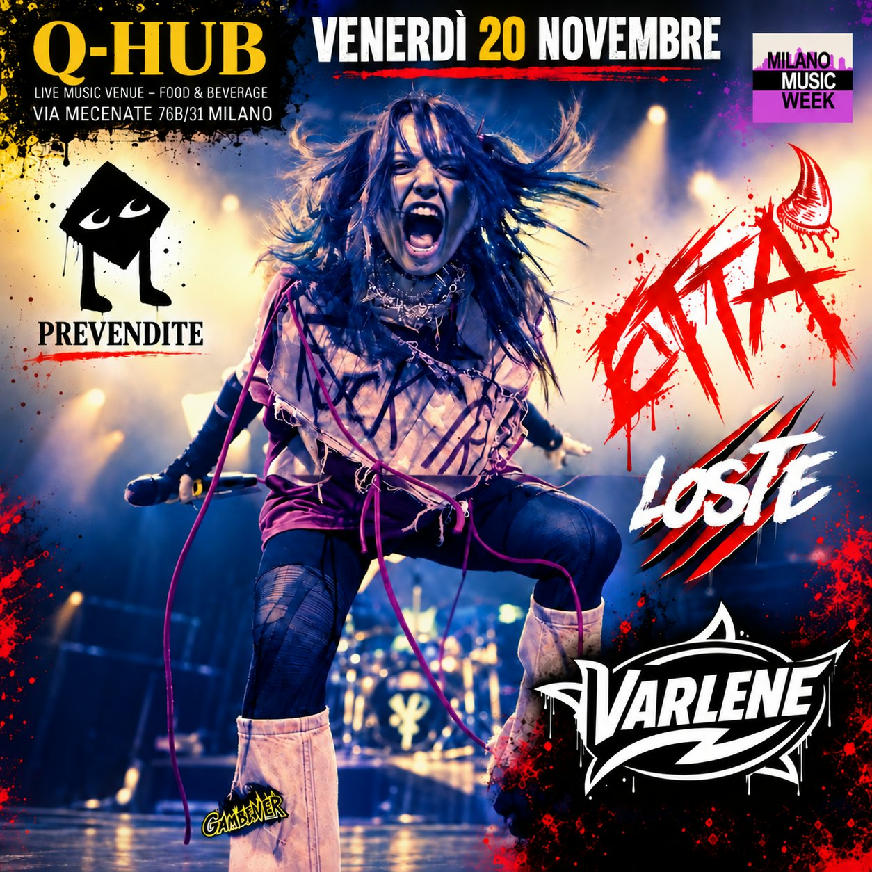 Etta + Loste + Varlene  AL Q-HUB Milano Music Week 