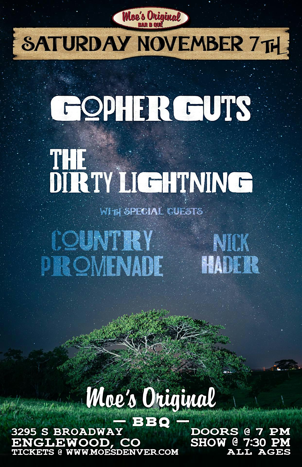 Gopherguts w/ The Dirty Lightning + Country Promenade + Nick Hader