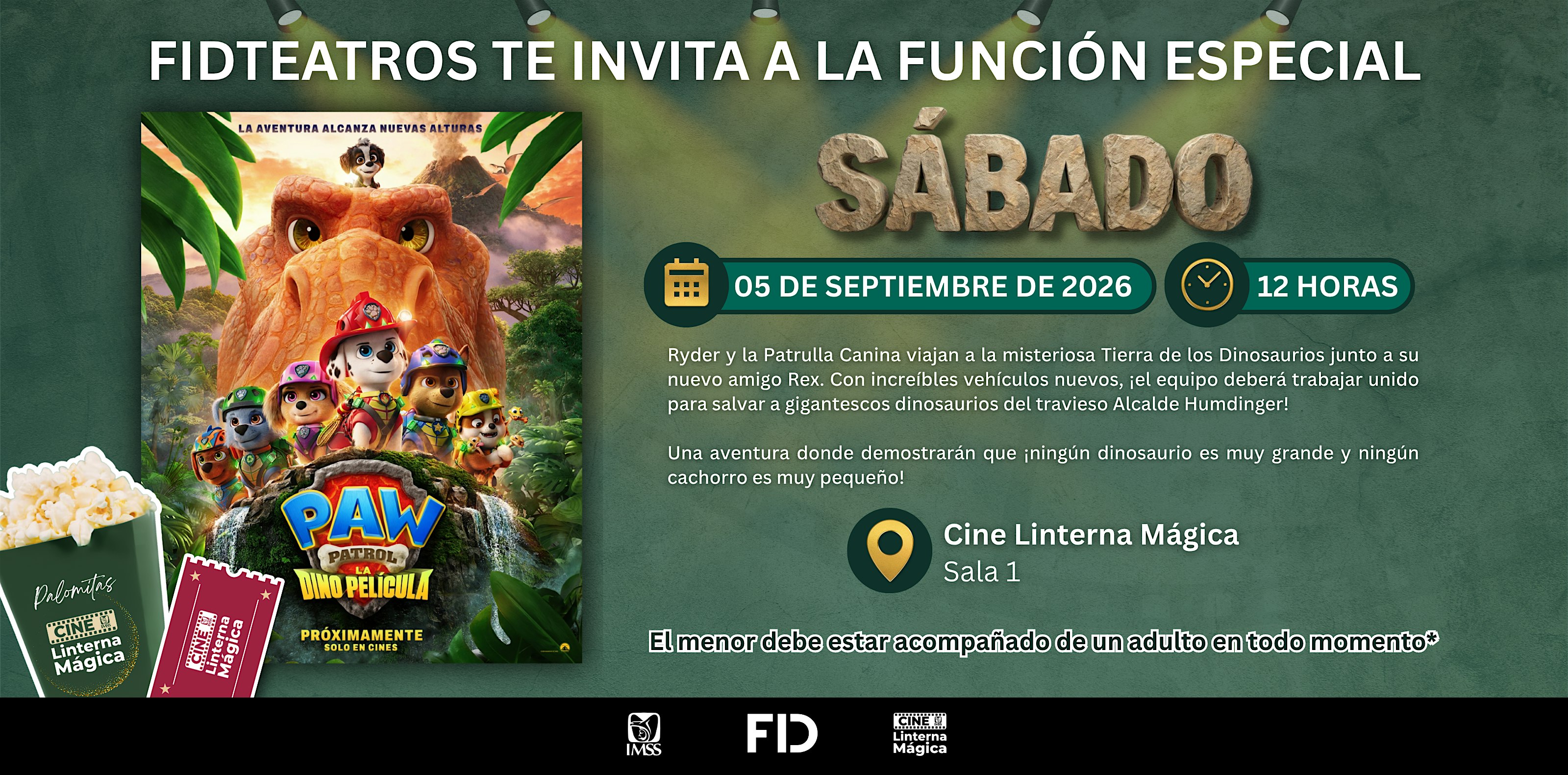 Función Especial FIDTEATROS - Paw Patrol: La Dino Película