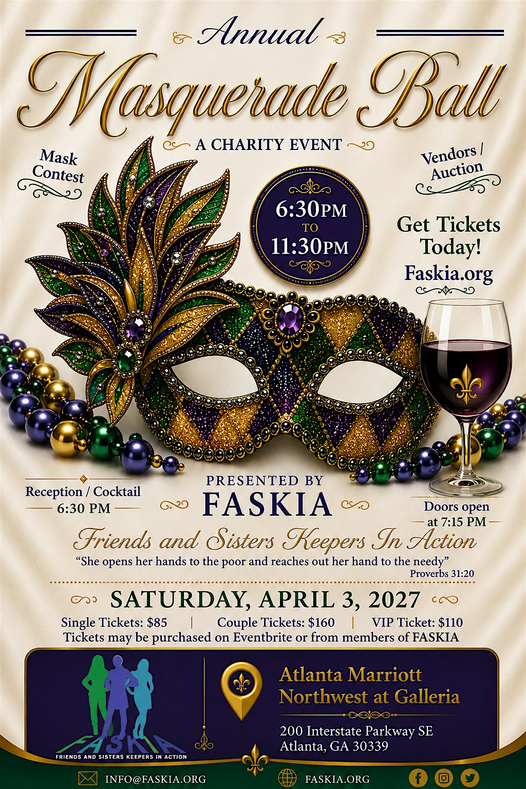 FASKIA ANNUAL CHARITY MASQUERADE BALL