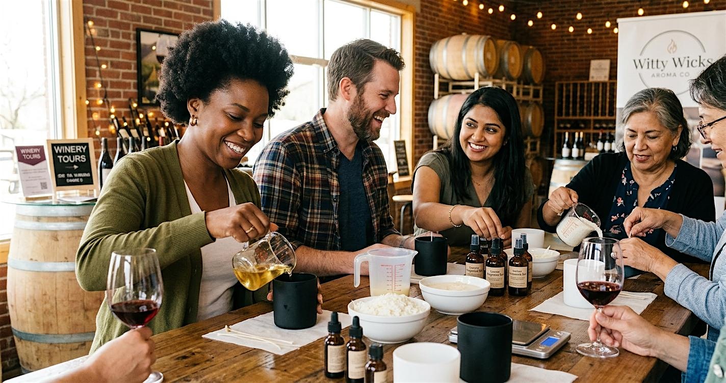 Candle Making: Sip N' Pour Experience!