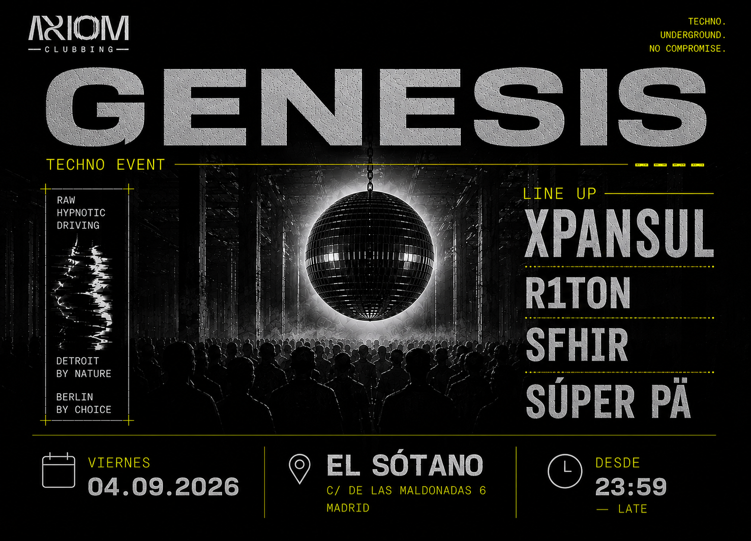 AXIOM CLUBBING: Xpansul, R1TON, Súper Pä, Sfhir