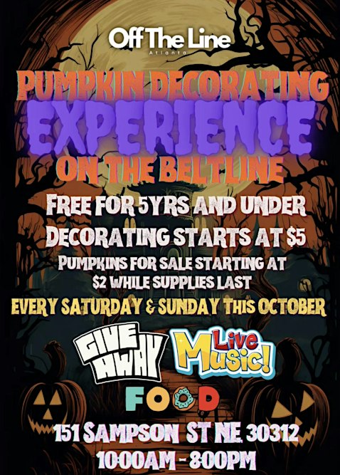 Off the Line ATL Pumpkin Decorating Experience
