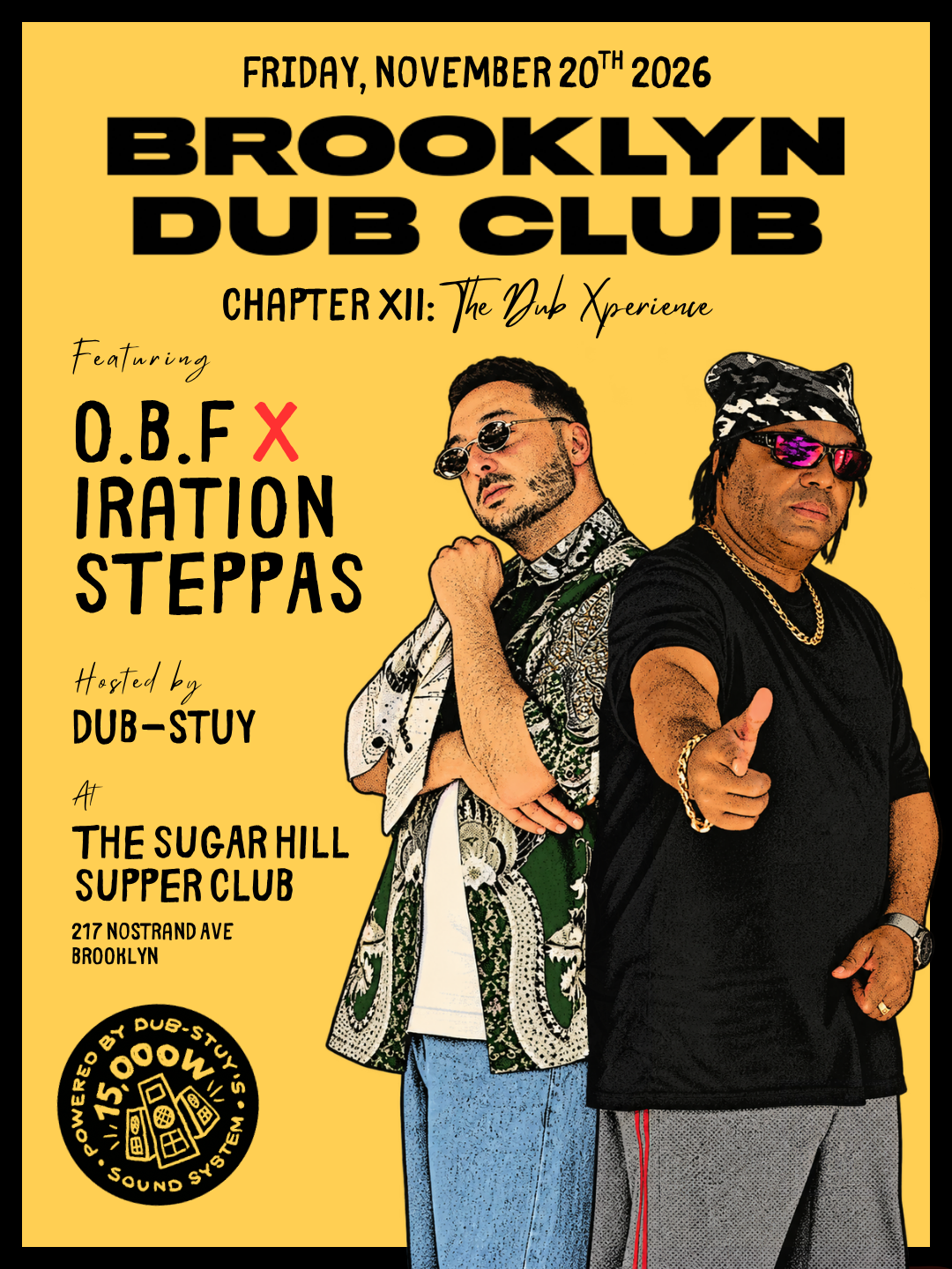 Brooklyn Dub Club XII: OBF x Iration Steppas