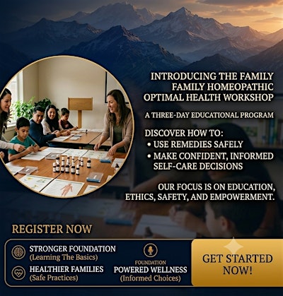 Family Homeopathic Optimal Health Workshop