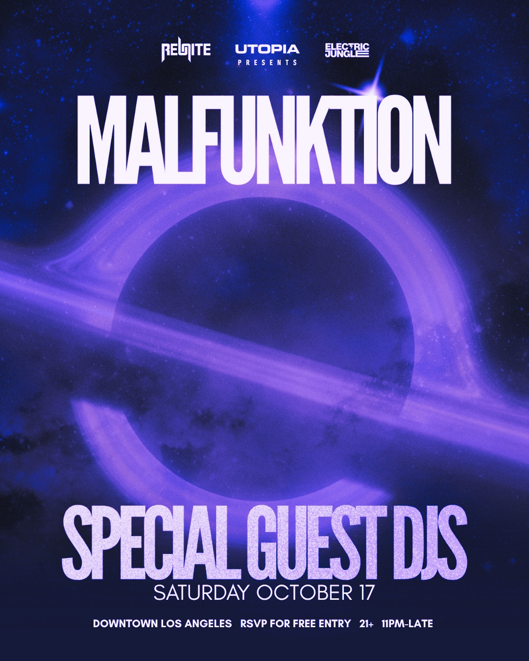 Utopia Presents: MALFUNKTION - SPECIAL GUEST DJS