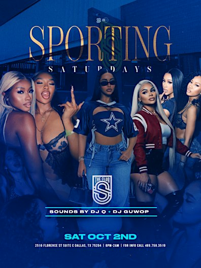 "Sporting Saturdays" @ Sporting Club!