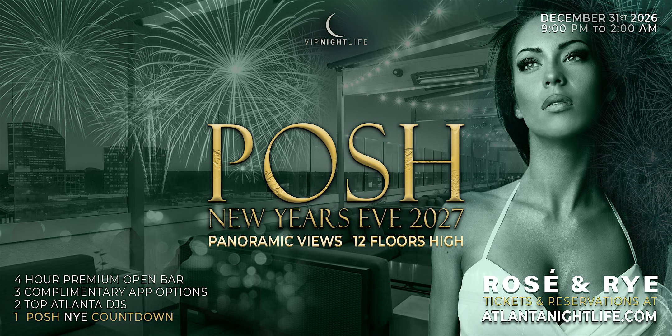 2027 Atlanta New Year's Eve Party | Posh in the Sky NYE