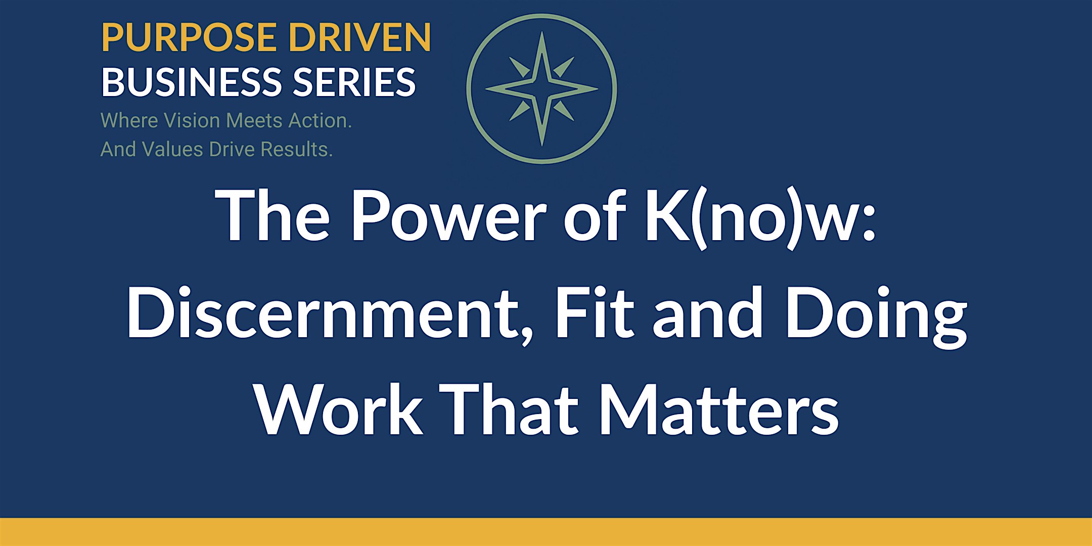 The Power of K(no)w: Discernment, Fit, and Doing Work That Matters