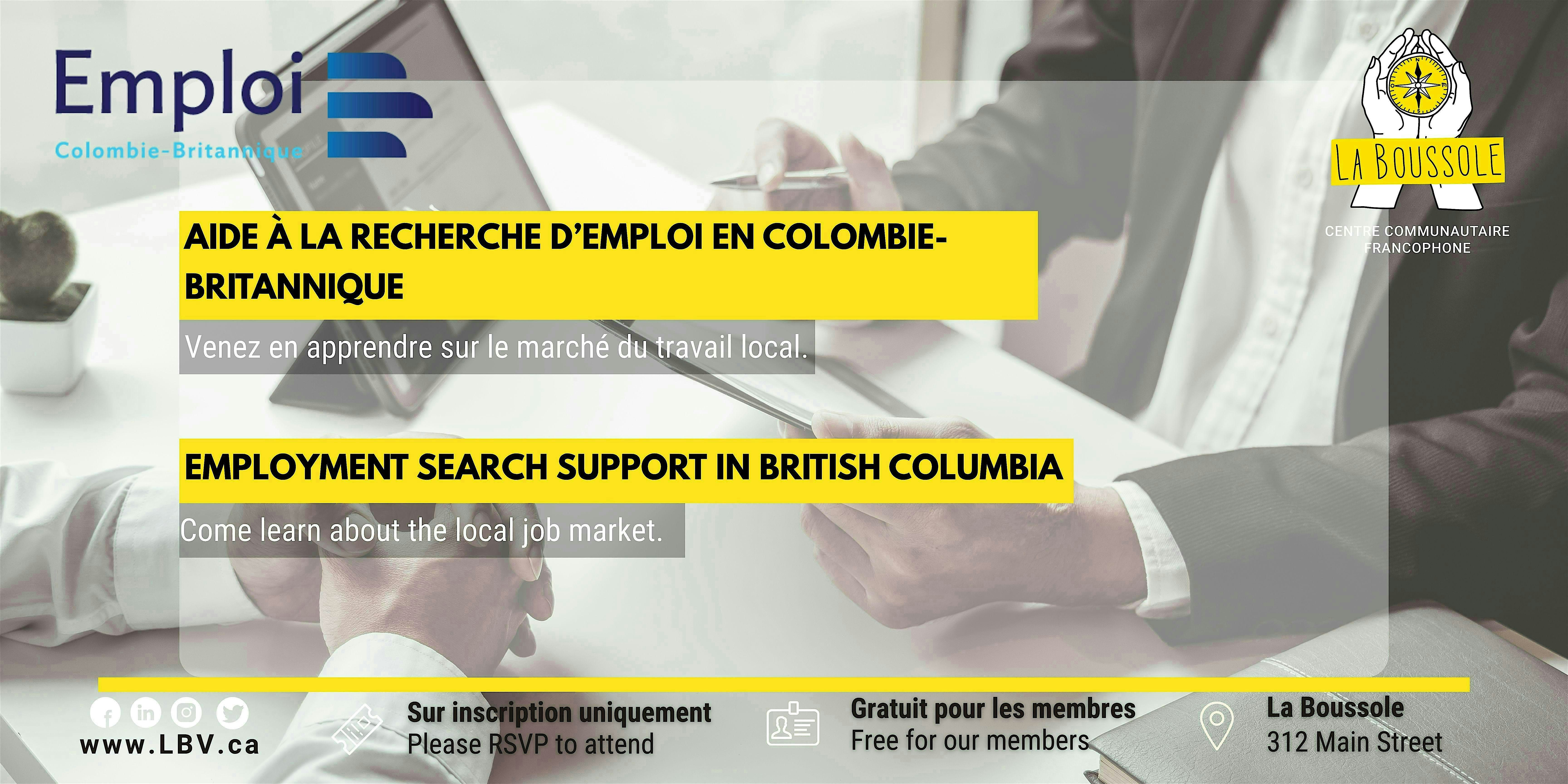 Info-session : Aide à la recherche d'emploi en Colombie-Britannique