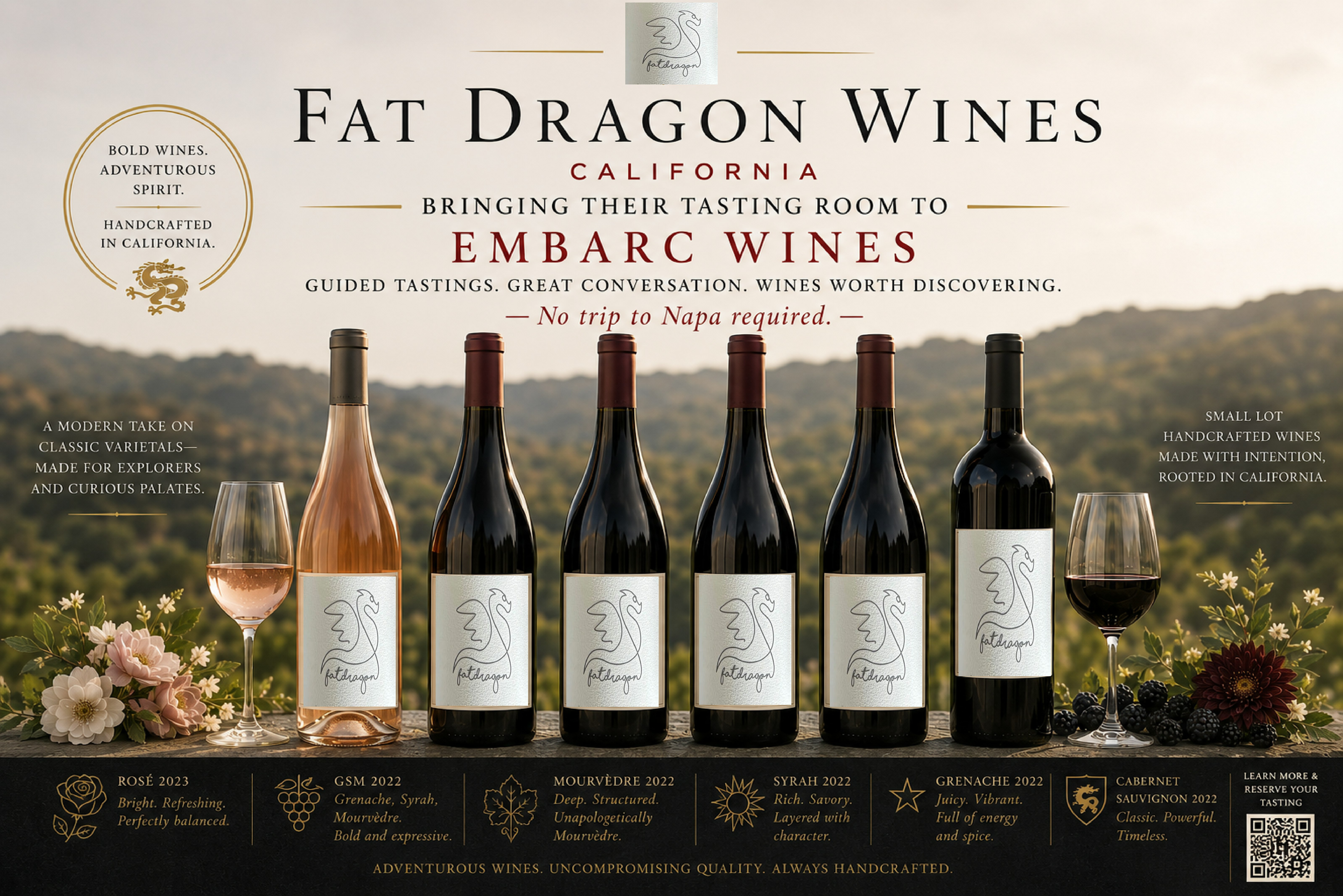 Exclusive Fat Dragon Wine Tasting at Embarc Wines