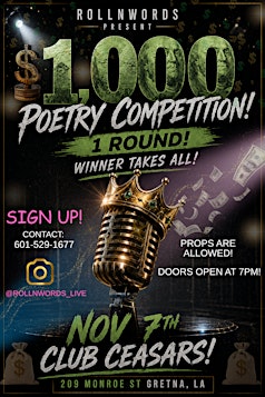 1,000 POETRY COMPETITION!