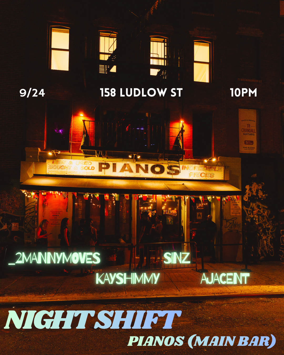 NIGHT SHIFT: AJACENT / KAYSHIMMY / 2MANNYMOVES / SINZ