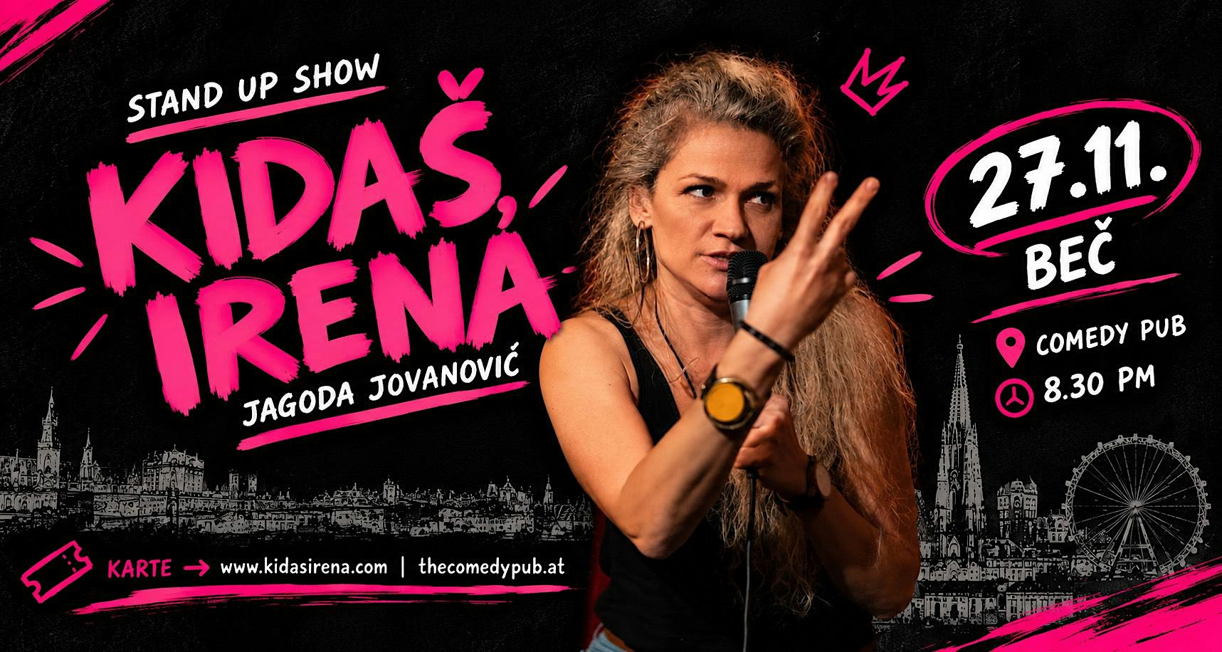 Kidaš, Irena – Jagoda | Stand-up komedija uživo u Beču