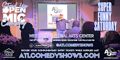 Organized Funny presents Saturday Comedy @ Westside Cultural Arts Center