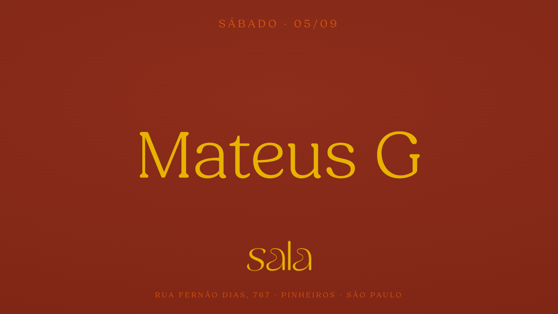 Sala recebe Mateus G