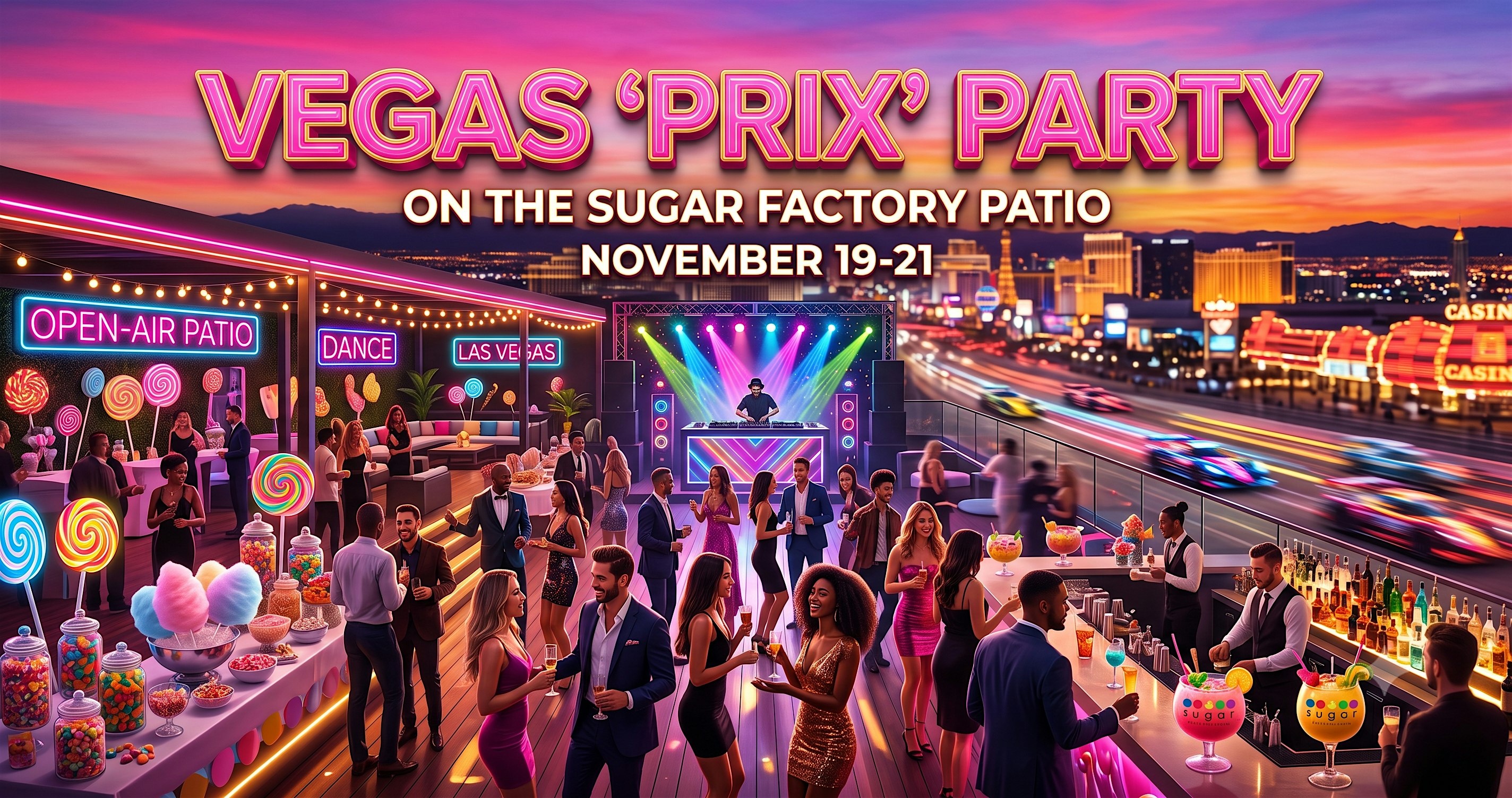 Vegas 'Prix' Party on The Sugar Factory Patio