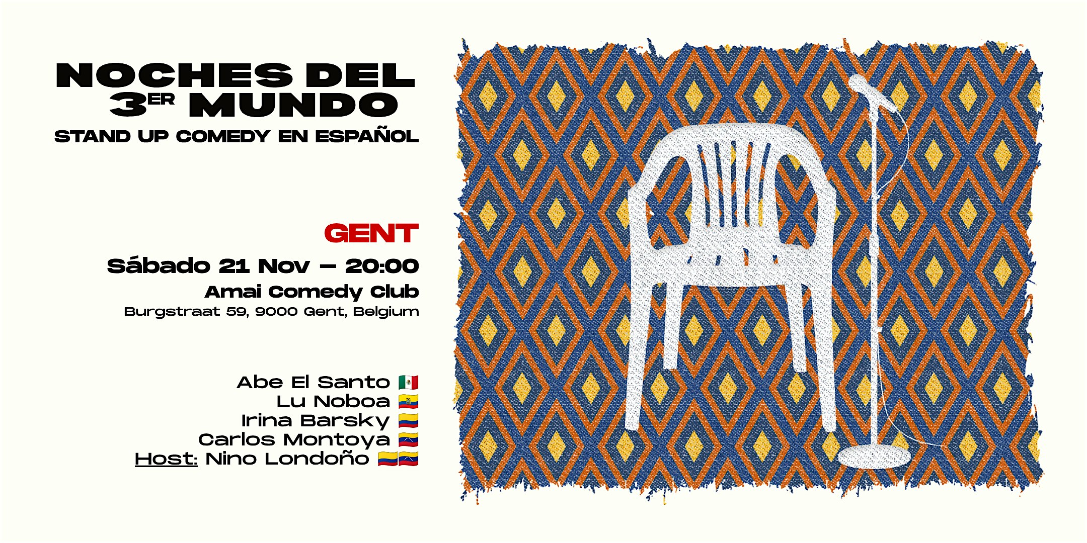 Stand-Up Comedy en Español (Gent) - Noches del 3er Mundo