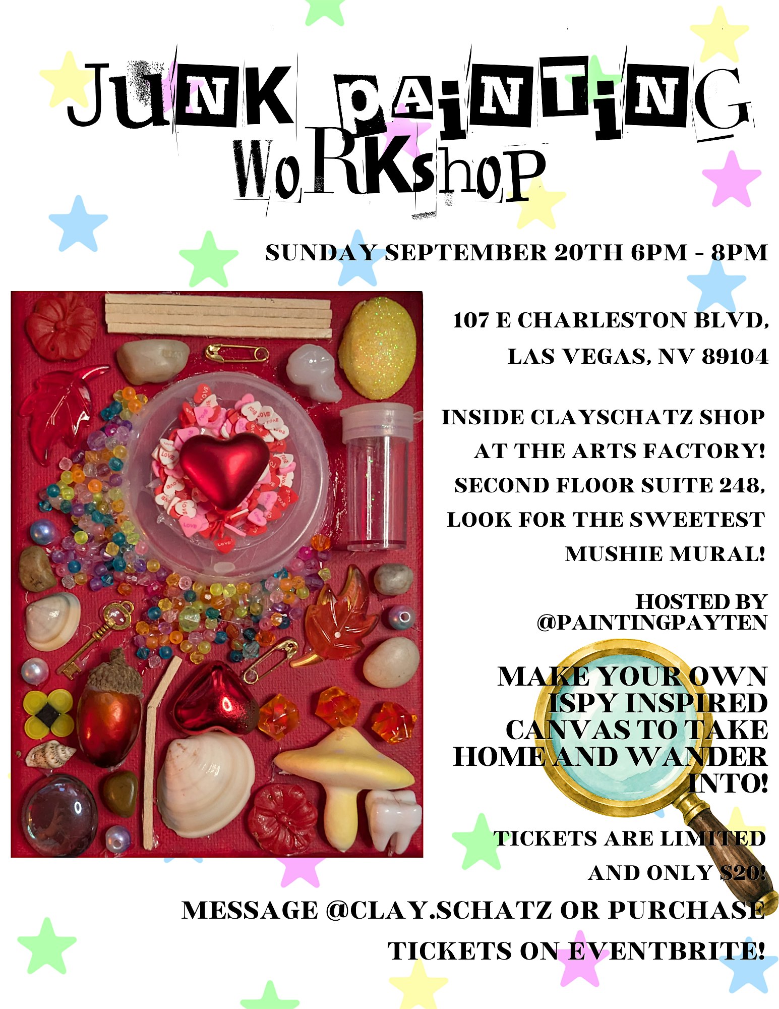 Junk painting all ages arts and crafts workshop