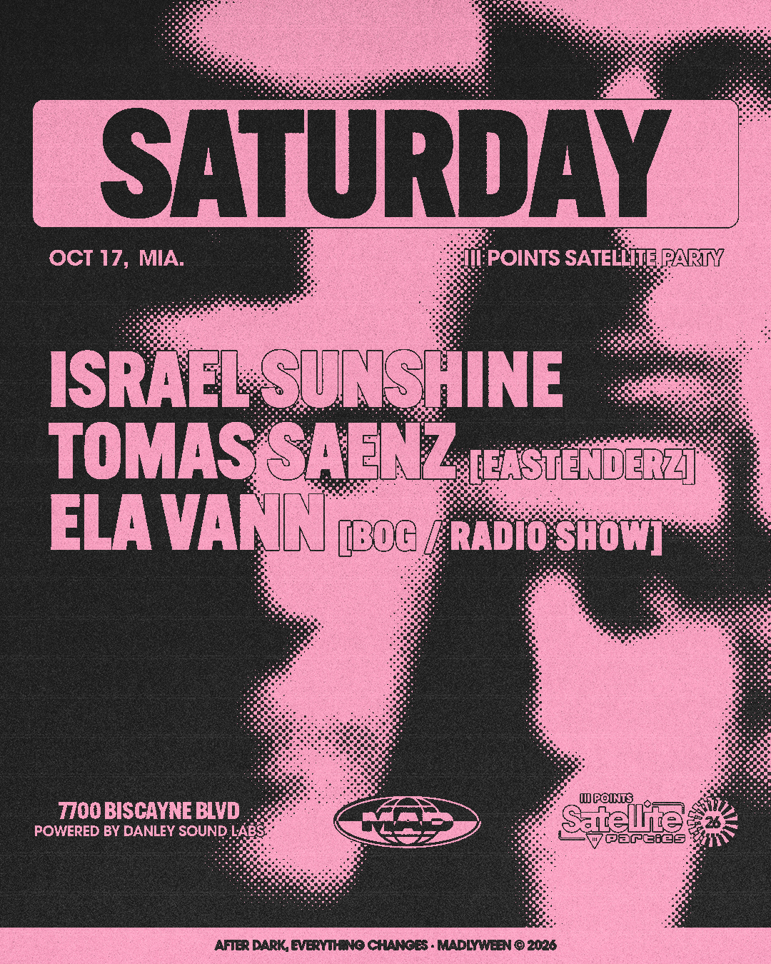 III POINTS SATELLITE PARTY: Israel Sunshine / TOMAS SAENZ / Ela Vann