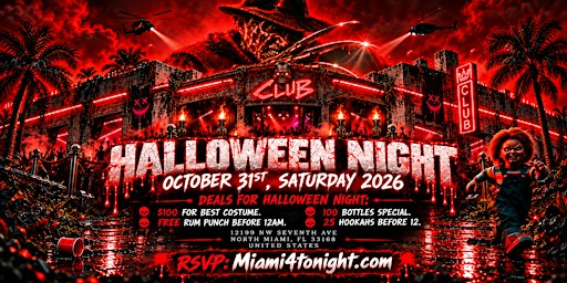 MIAMI Halloween Party (FREE RUM PUNCH)