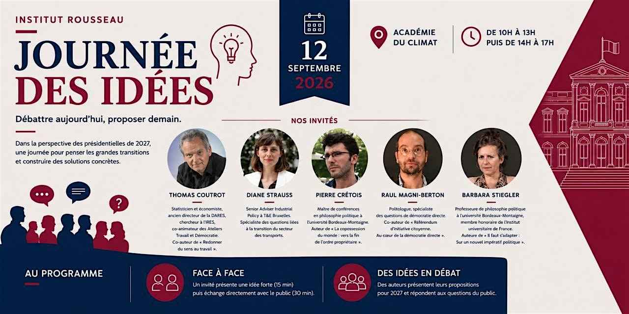 Journée des idées  de l'Institut Rousseau