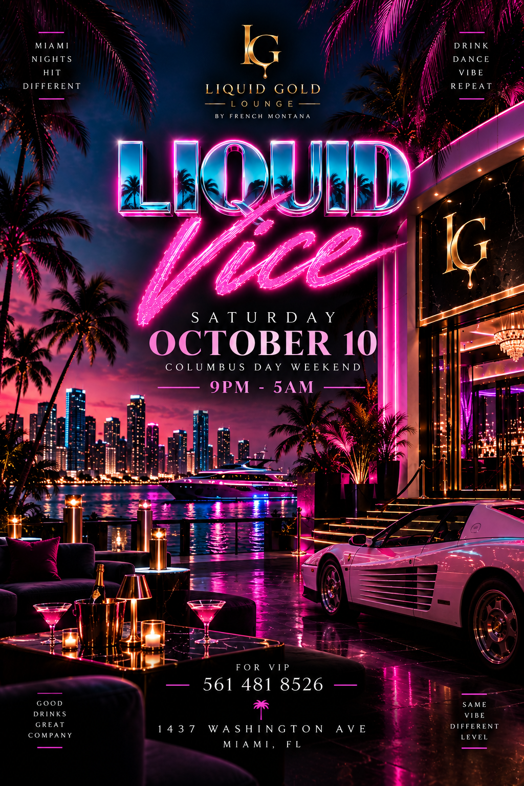Liquid Vice Party Sat Oct 10 Columbus Day Weekend