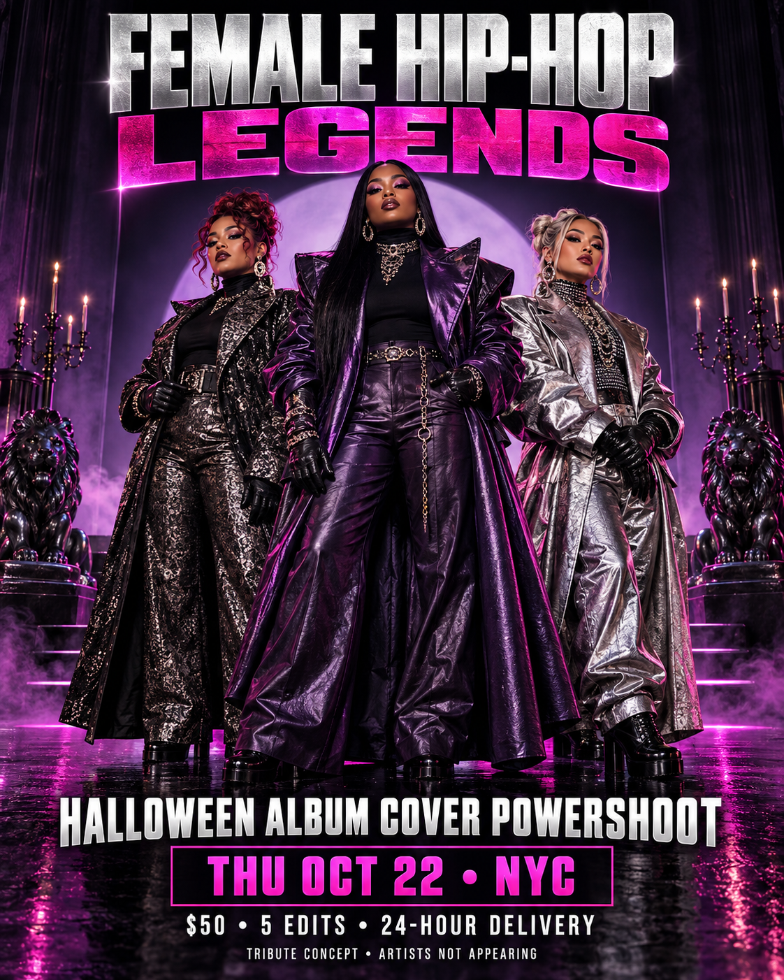 FEMALE HIP-HOP LEGENDS: HALLOWEEN ALBUM COVER POWERSHOOT