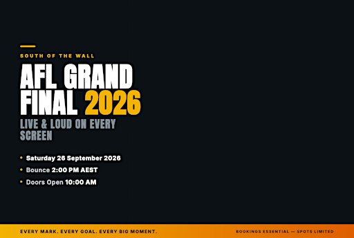 AFL Grand Final 2026 at South of the Wall