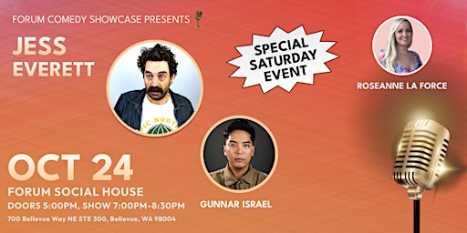 Comedian Jess Everett at Forum Social House:  PG-13 welcome!
