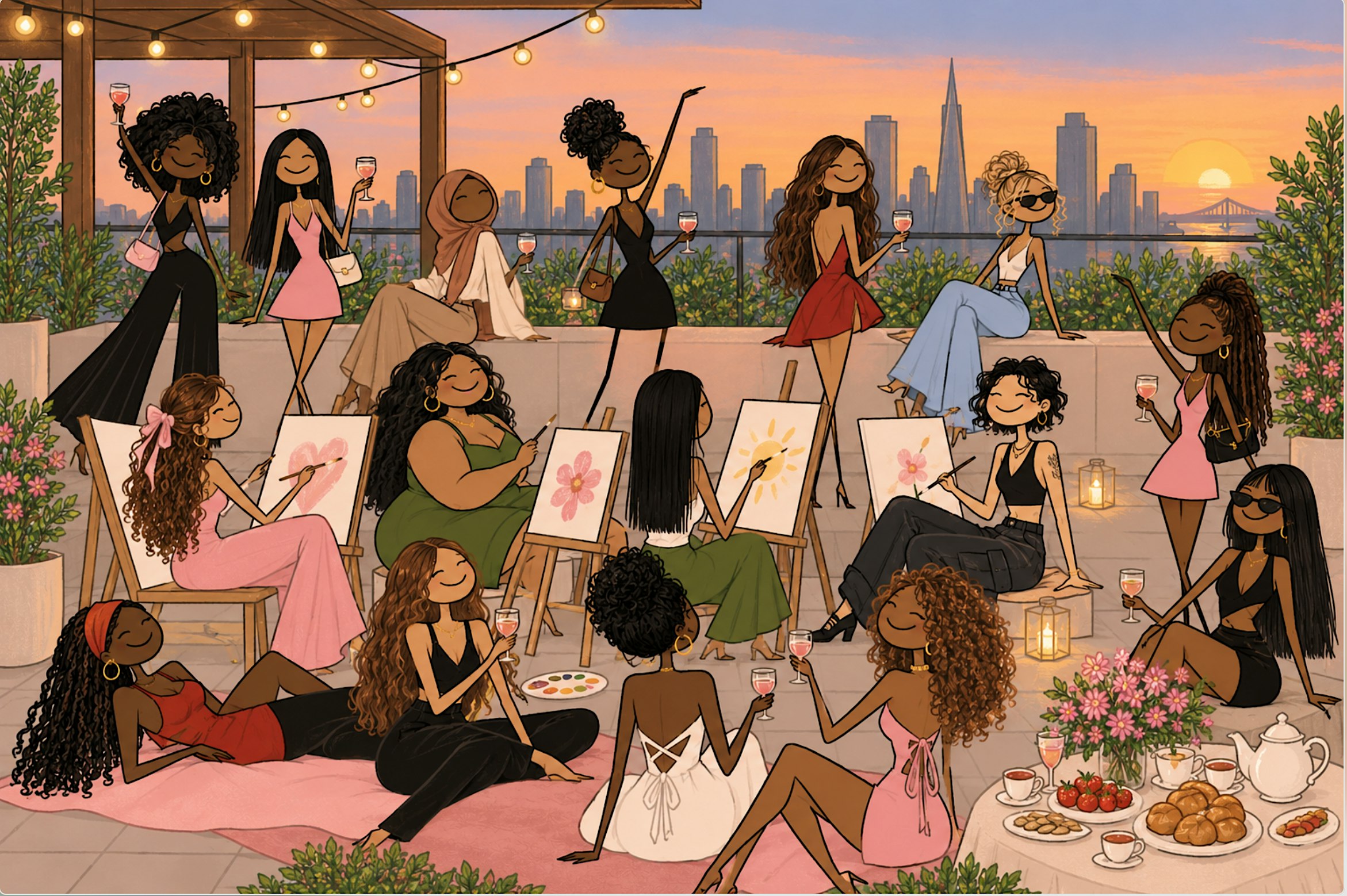 Rooftop Painting & Tea Party (LADIES ONLY)
