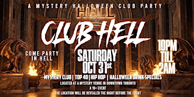 Club Hell | Toronto Halloween Party 2026 | Secret Venue | Sat Oct 31