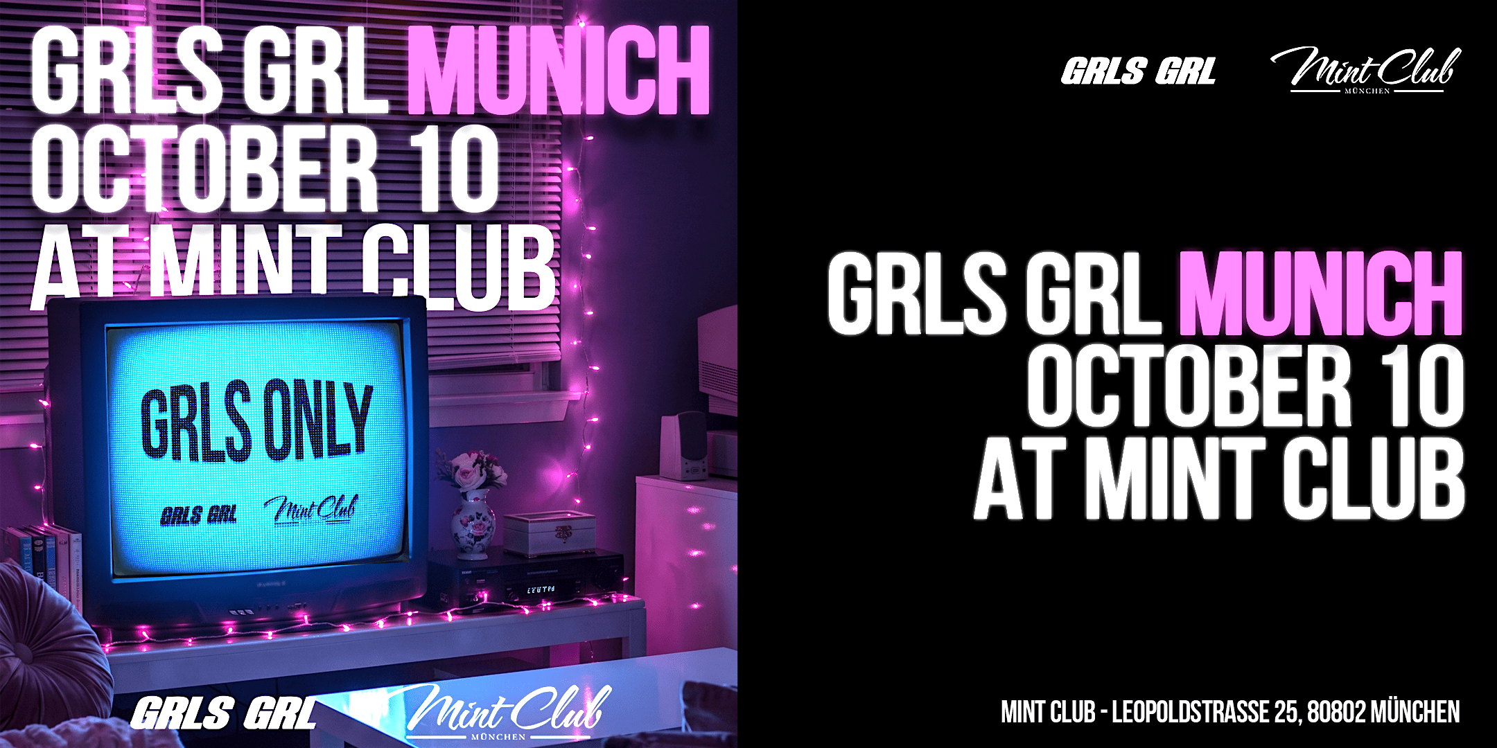 GIRLS ONLY MUNICH - OCTOBER 10 - BY GRLS GRL