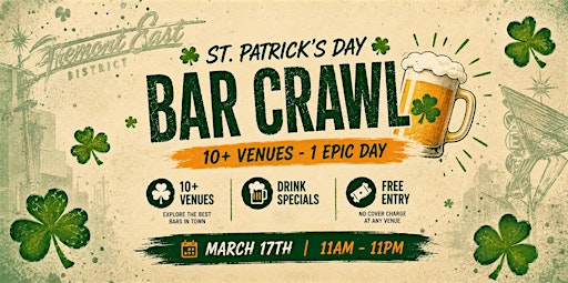 St Patricks Day Bar Crawl | Fremont Street