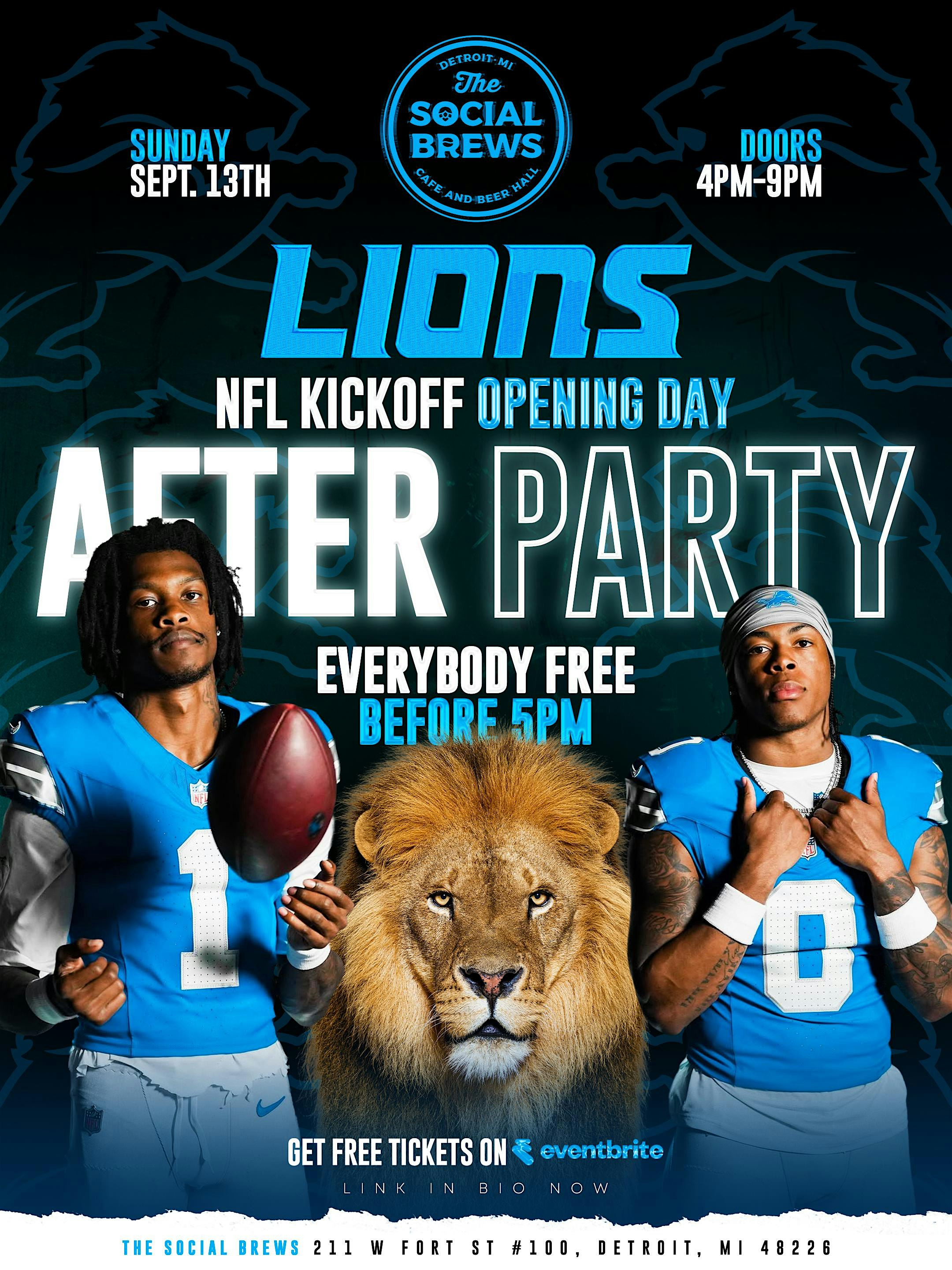 LIONS NFL KICKOFF OPENING DAY AFTER DARTY