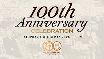 The Palm's 100th Anniversary Wine Dinner - Washington D.C.