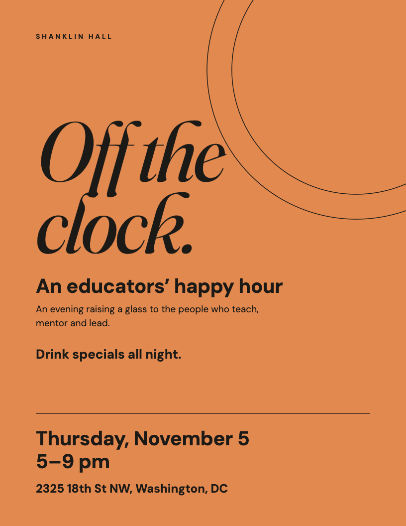 Off The Clock: An Educator's Happy Hour at Shanklin Hall
