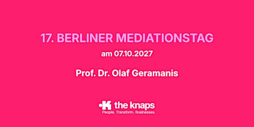 17. Berliner Mediationstag