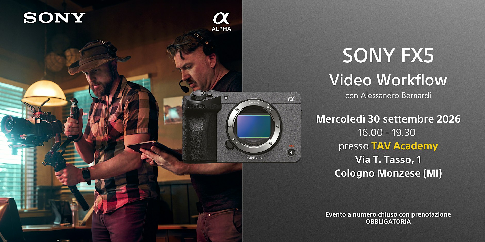 Nuova SONY FX5 e il Video Workflow