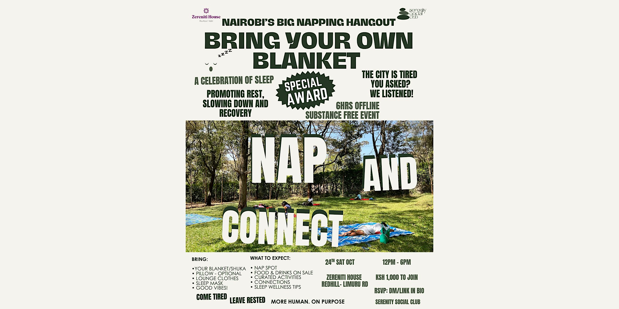 Nairobi's Big Napping Hangout - BRING YOUR OWN BLANKET