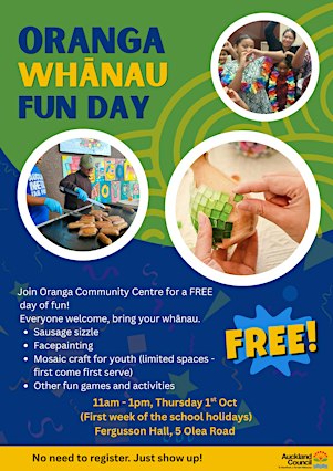 Whānau Fun Day with Oranga Community Centre