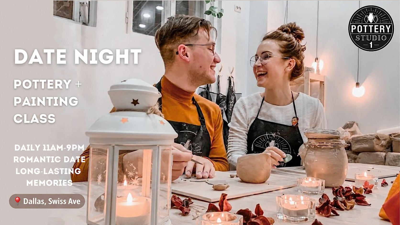 Love and Clay: Couple's Pottery Class PLUS - Dallas