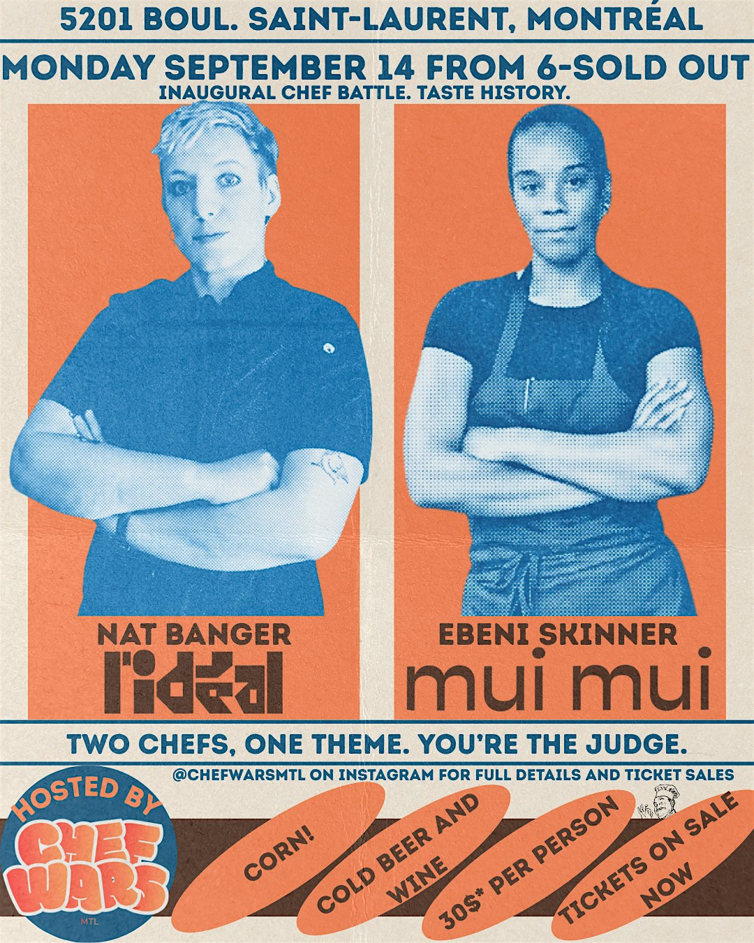 CHEF WARS MTL EPISODE 1: Nat Banger vs Ebeni Skinner