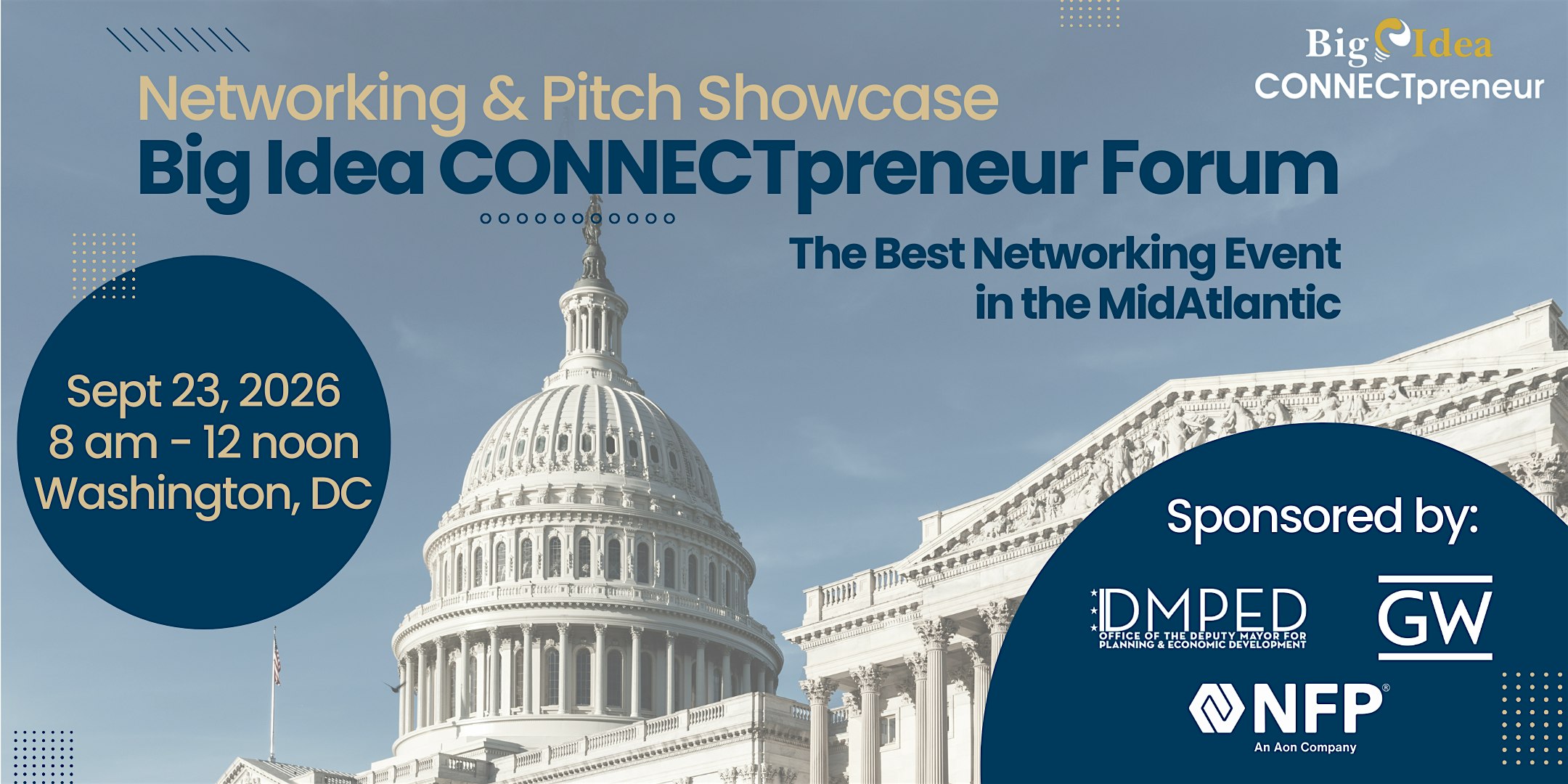 Big Idea CONNECTpreneur Forum - September 23, IN PERSON in DC