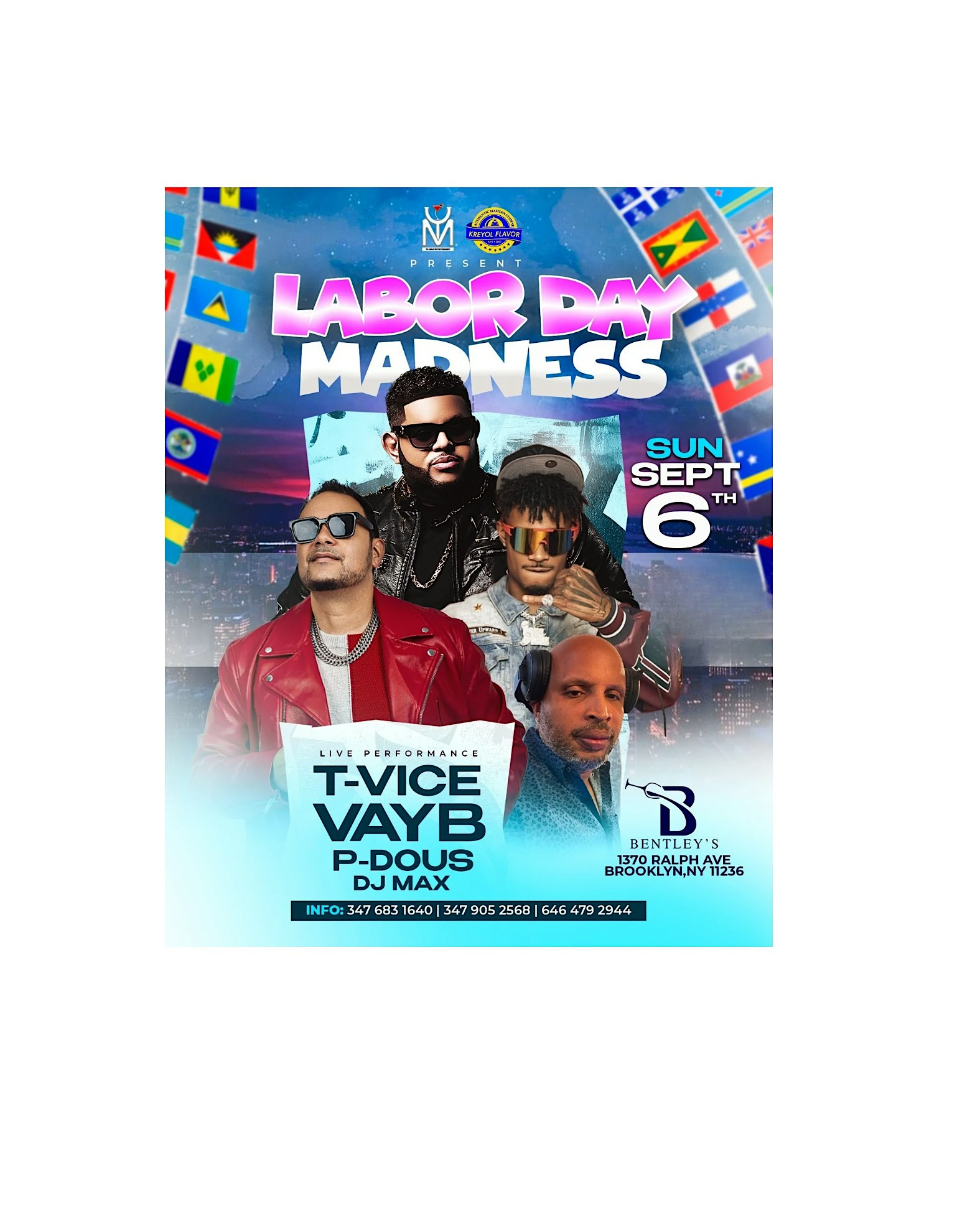 LABOR DAY MADNESS IS COMING TO BROOKLYN WITH T-VICE/VAYB & MORE..